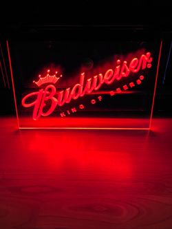 BUDWEISER LED NEON RED LIGHT SIGN 12x16