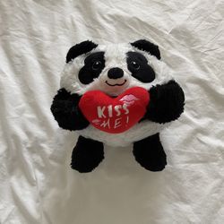 Kiss Me Panda Stuffed Animal 