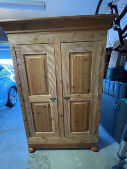 Rustic Solid Wood Armoire