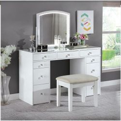 VANITY W/ STOOL NEW IN BOX ☎️ 1714586,2564