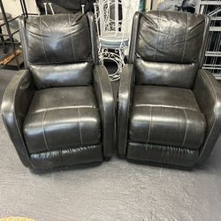 2 Leather Recliners 