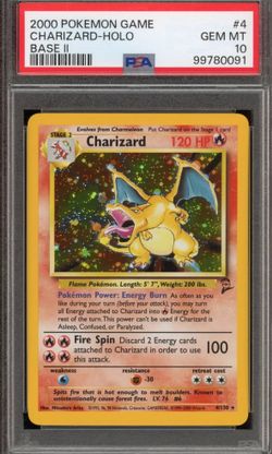2000 POKEMON GAME BASE II 4 CHARIZARD-HOLO