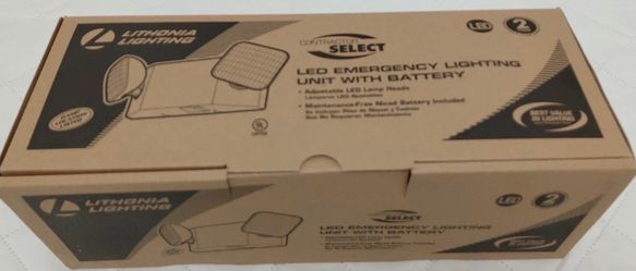 New Lithonia Lighting EU2 LED M12 2-Light White Emergency Fixture $15