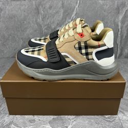 Burberry Ramsey Vintage Check Suede Leather 