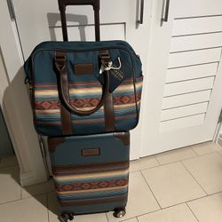 Pendleton Multi Color Aztek Luggage Set Carry On Spinner & Weekend Bag