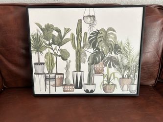 Plant canvas framed art