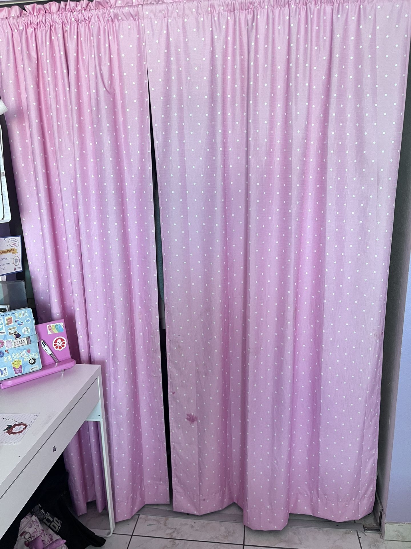 Pink Curtains. 