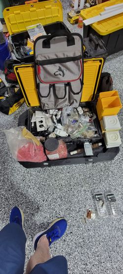 DeWalt box full of renovation stuff