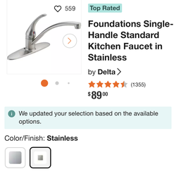 Delta Foundations Single Handle Kitchen Faucet – Chrome – NEW