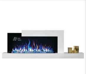 Napoleon Stylus Cara Elite Smart Wall Hanging Electric Fireplace - NEFP32-5019W-IOT - 59- Inches Wide