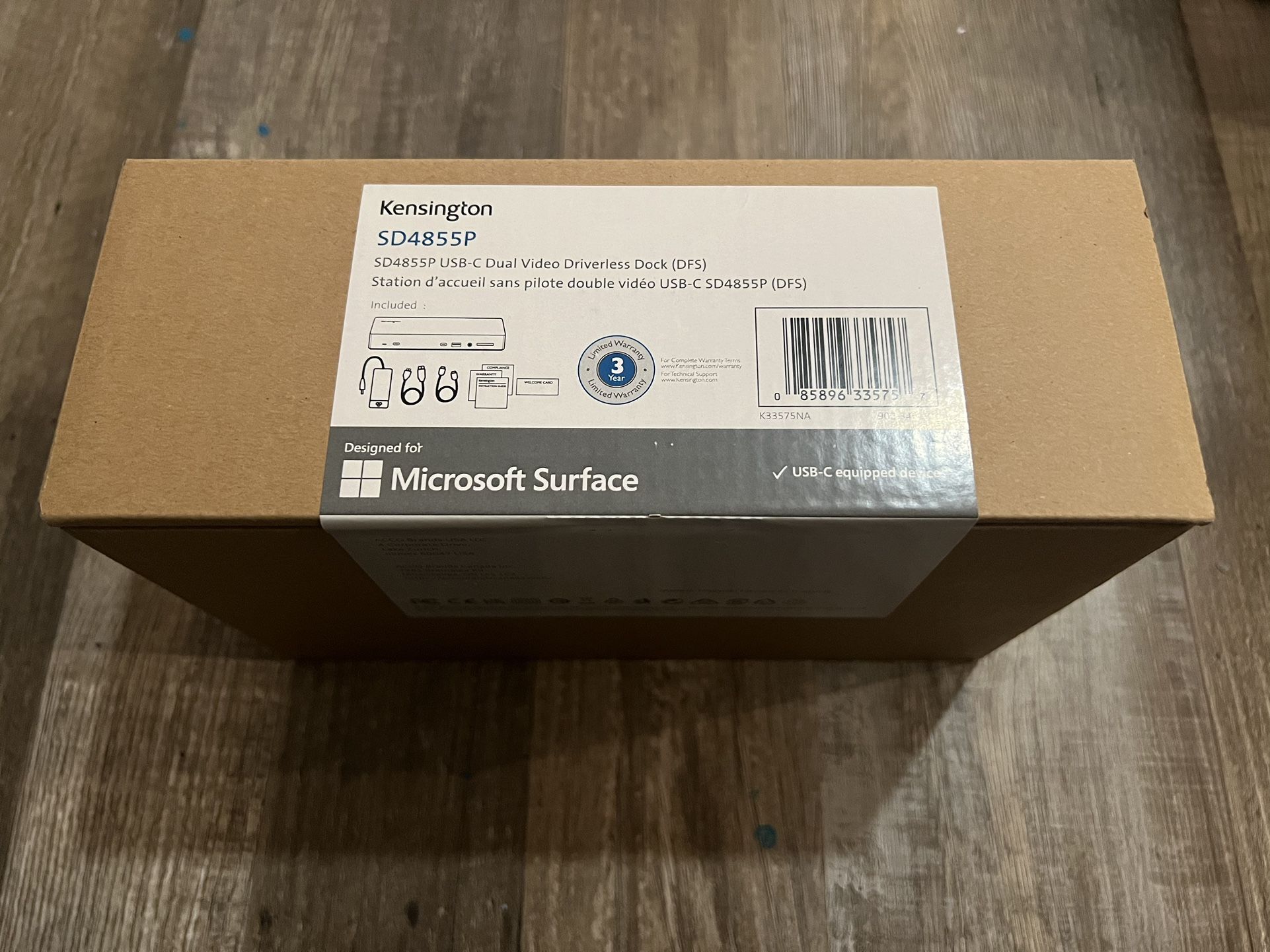 NEED TO SELL ASAP 65% OFF! Kensington SD4855P USB C Driverless Docking Station K33575NA Microsoft Surface