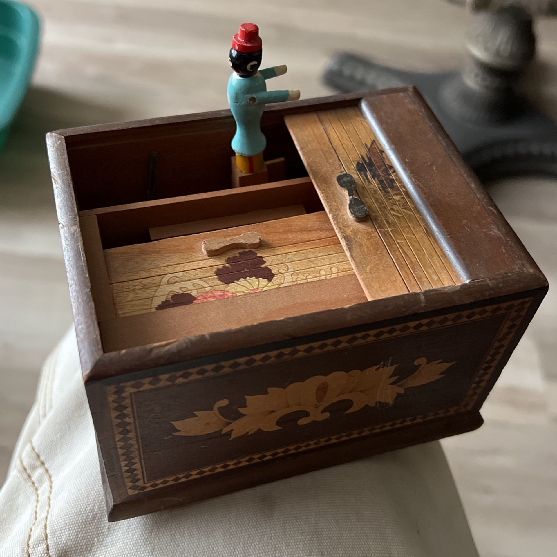 Antique Wood Cigarette Dispenser