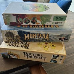 Lot Of 3 Board games Complete! On Tour-Picture Perfect-Montana Heritage Edition