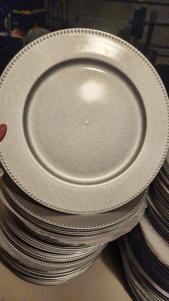 silver charger plates