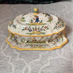 Large Covered Serving Pot / Dish - France - High End