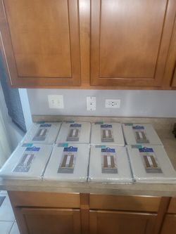 JC Penny home very natural Aurora blackout grommet curtain panels ( Sold as a lot of 8)