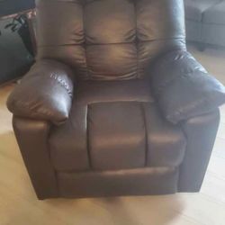 Brown Leather Recliner 