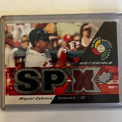 Miguel Cabrera Jersey Card WBC