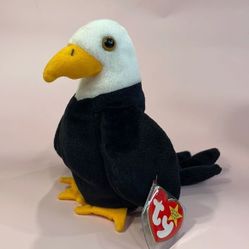 Baldy The Bald Eagle 1996 Ty Beanie BabyP.E. Pellets Vintage ear and Tush tags