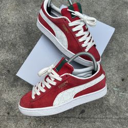 Red Puma Suede
