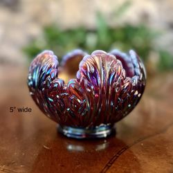 Vintage Fenton Carnival Glass Candle Holder