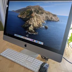 APPLE GRAY iMAC HUGE 27" SCREEN UPGRADED TO 2020 SOFTWARE CATALINA COMPUTER NOT LAPTOP FAST INTEL i7