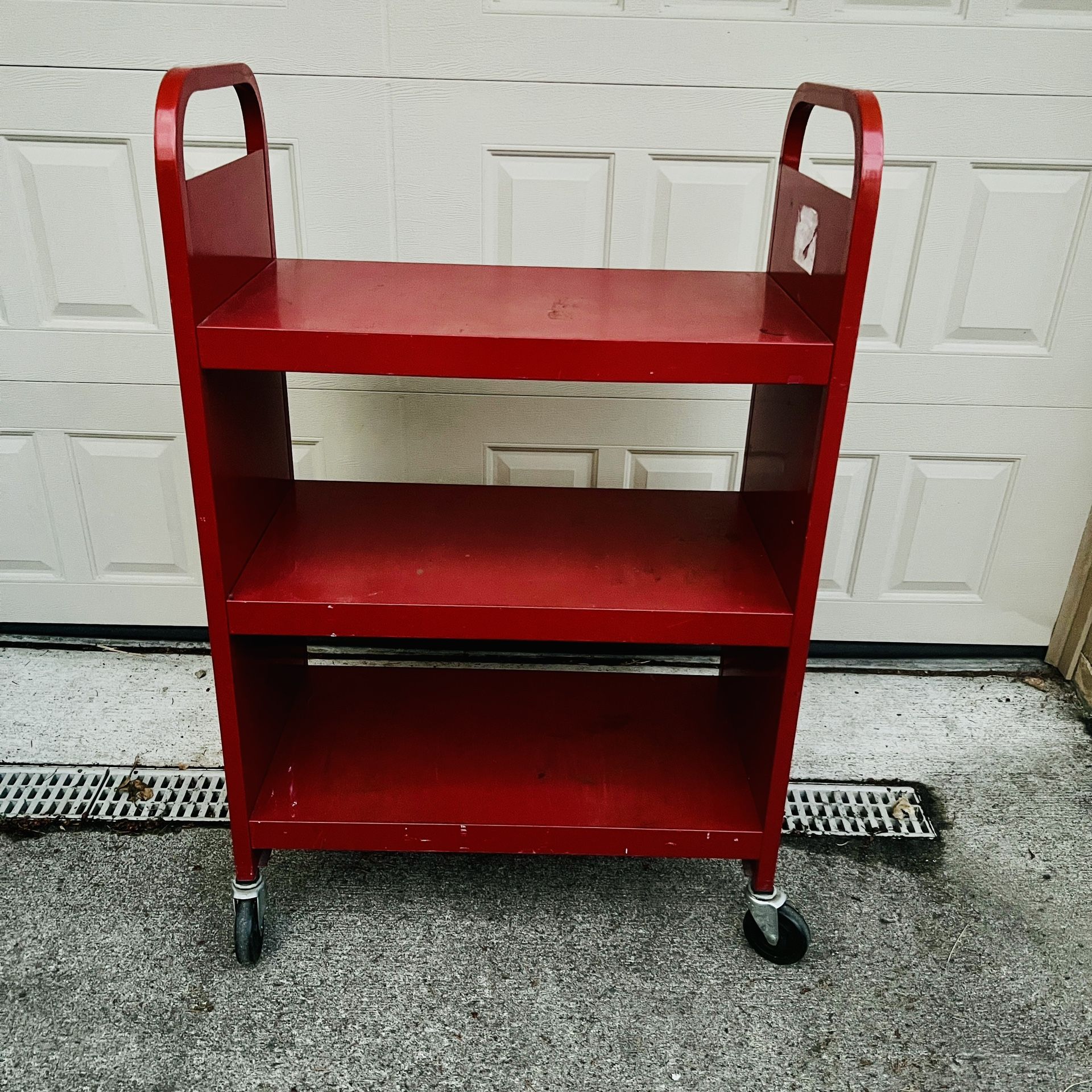 Red Library Cart