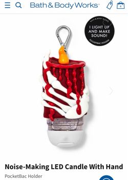 Halloween!BATH & BODY WORKS💀🕸🕯LED Candle with Skeleton hand🕯🕸💀Light-up pocketbac holder