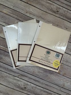 NIB 3 Packs Windsor & Browne Magnetic Self Adhesive Page Refills, 10 Pages X Double Sided = 20 Sheets Per Pack