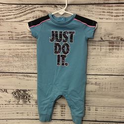 Nike aqua Blue Kids Bodysuit size 3 months 