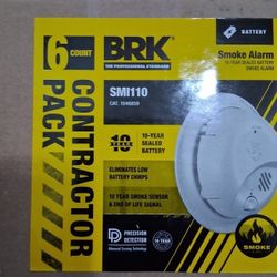 First Alert BRK 10-Year Battery-operated Ionization Smoke Detector (6-Pack)