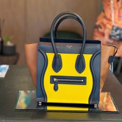 Celine Tricolore Micro Luggage Tote