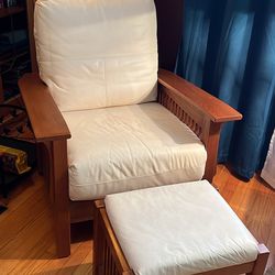 Mission chair and ottoman