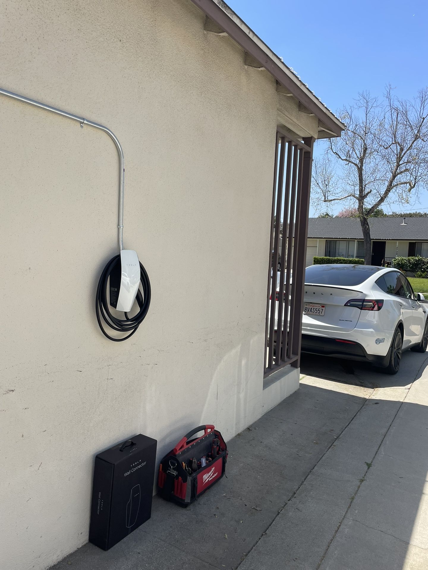 Tesla Wall Connector Charger Install EV Car Charger Installation Nema 1450 Outlet
