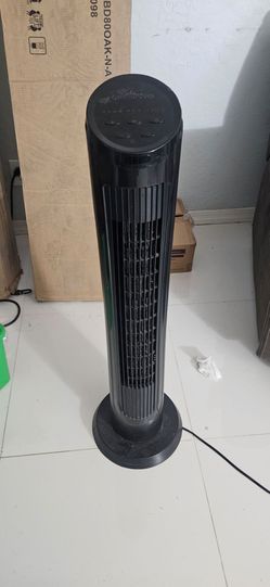 Black Tower Fan with Top Controls