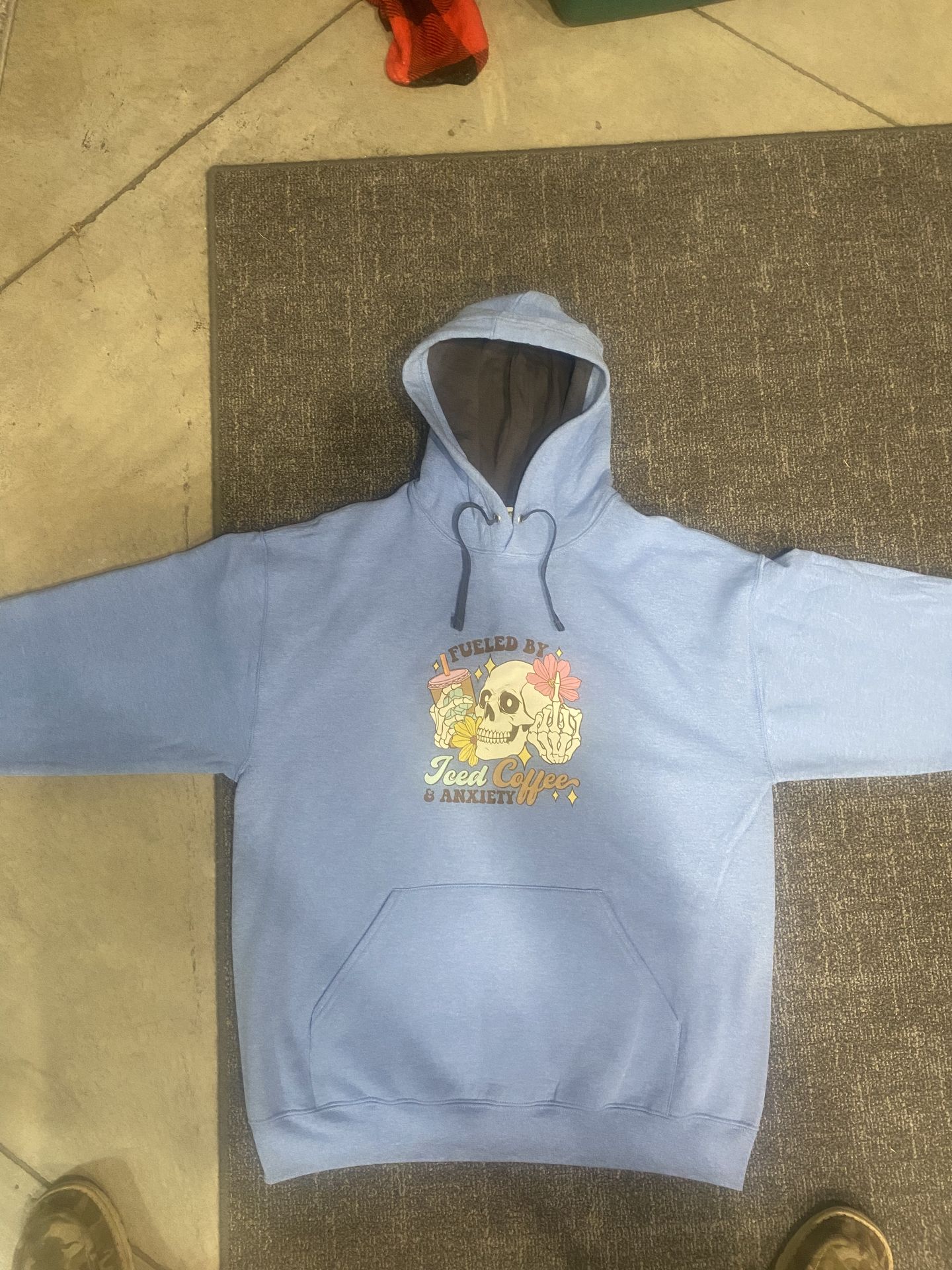 Medium sized Coffee themed hoodie