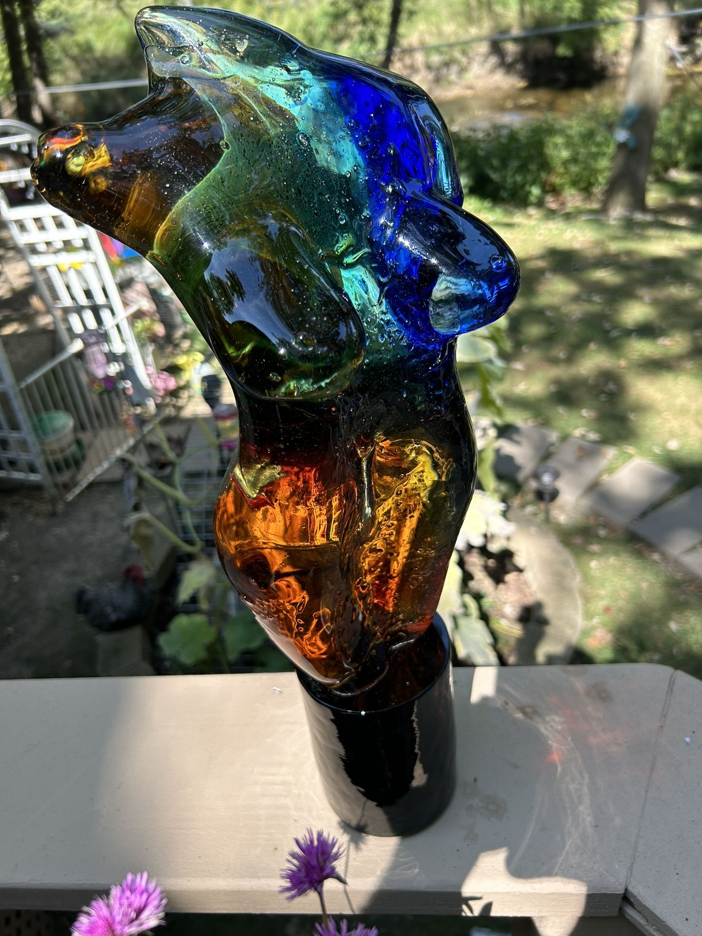 1980’s Vintage G. TOSI Venetian Murano Venus Torso Figurine Blown Glass OBO