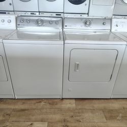 Maytag Top  Load Washer Gas Dryer Heavy Duty Super Capacity In Excellent Working Condition 