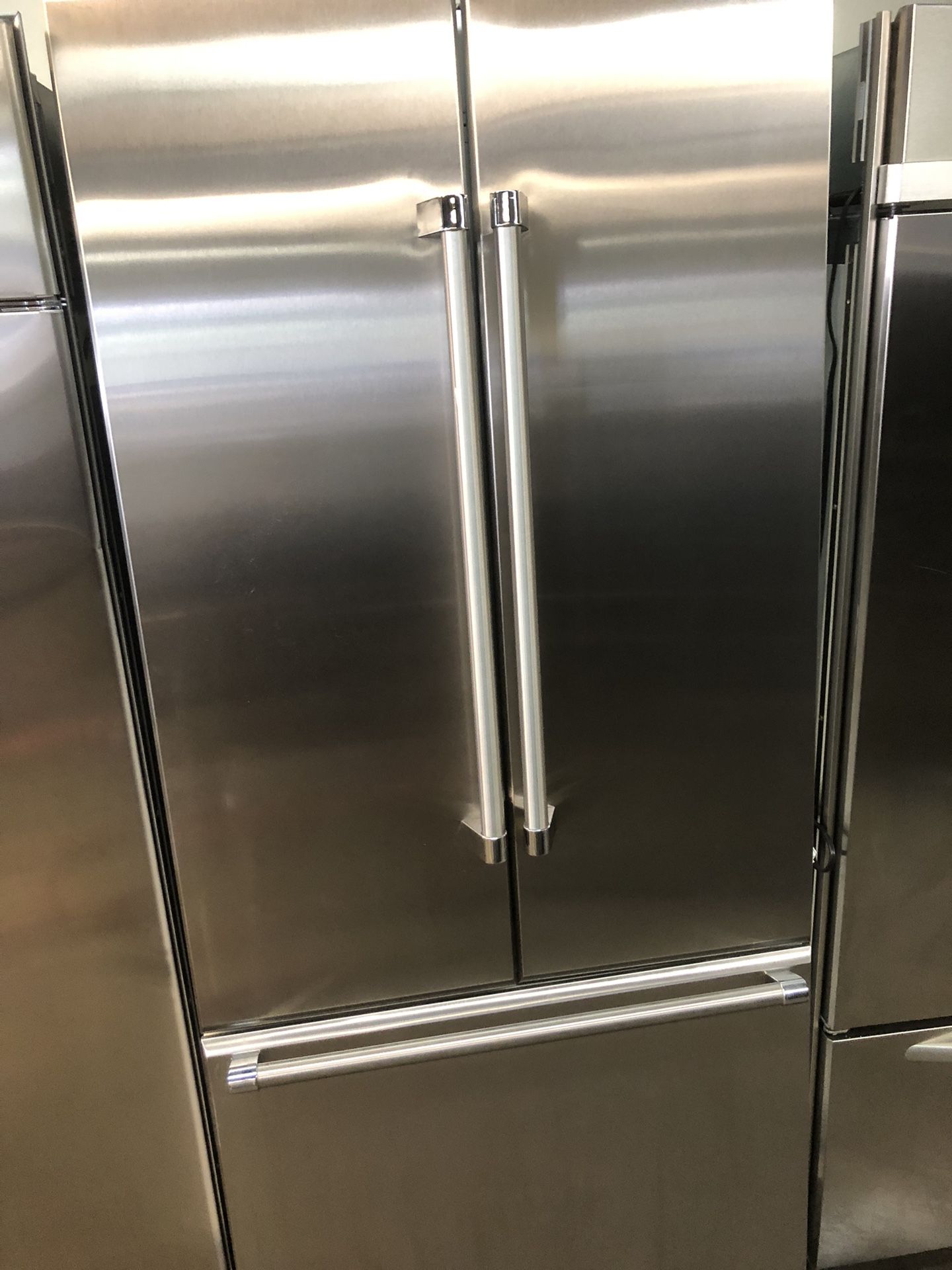 Thermador 36”wide Stainless Steel French Style Built In Refrigerator 