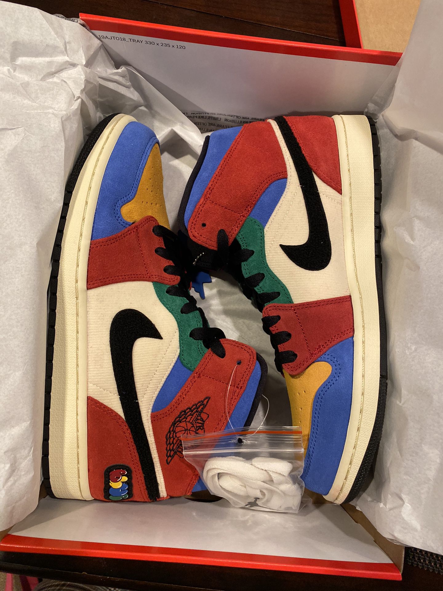 Air Jordan 1 Mid SE Fearless Multicolor “Blue The Great Size 10 With Receipt