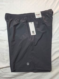 Men's element shorts 7 inseam gray large nylon blend