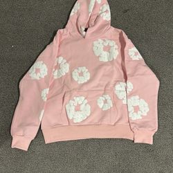 Denim tear hoodie pink and rose hoodie size medium