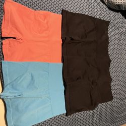 4-Piece Seamless Scrunch Butt Workout Shorts Set (Size S) – High Waist Gym Shorts