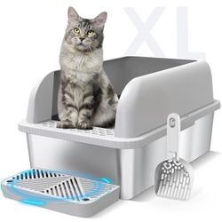XL Cat Steel Litter Box 