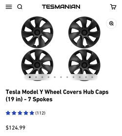 For Sale : Tesla Model Y wheel covers hub caps (4 pcs) (19 inch) brand new