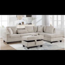 New Sectional + Ottoman A
