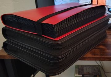 Sports cards binders.