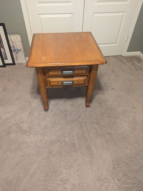 Wood End Table