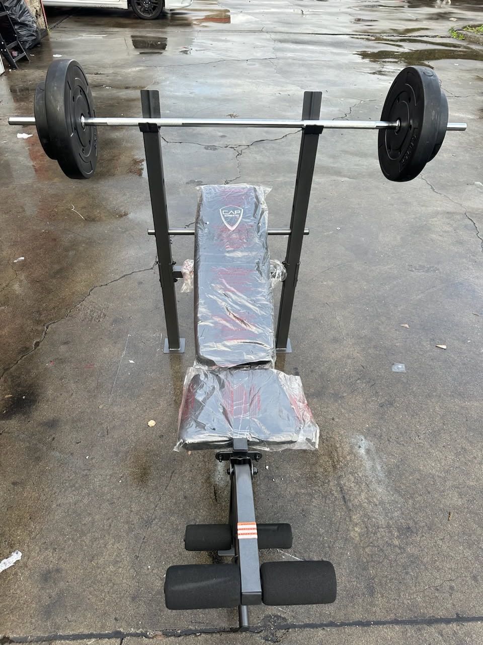 Bench Bar and Weights