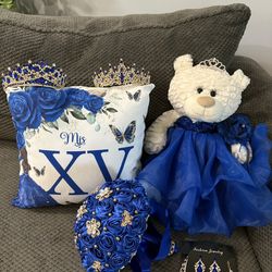 Quinceañera Set / Jewelry, Crowns, Bear And Pillow